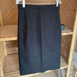 J Crew No. 2 Pencil Skirt Black Cotton TALL size 0T